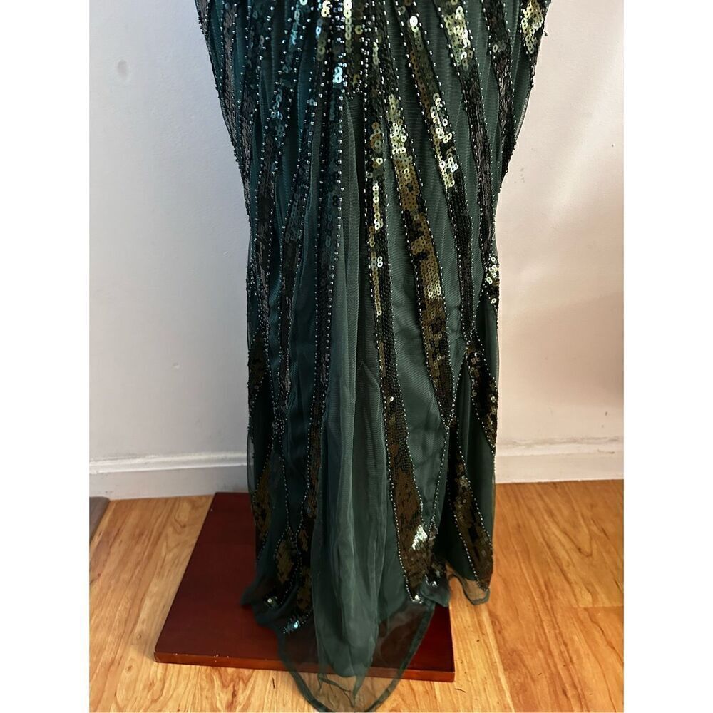 1920 style sequins dress green long maxi dress size cs - Picture 4 of 9